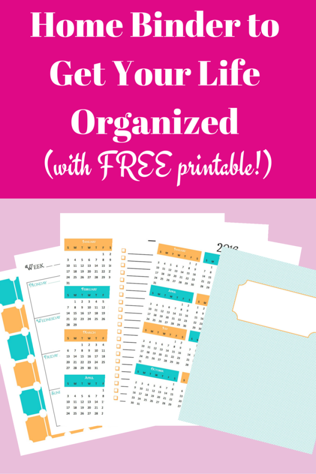 Home Binder to Get Your Life Organized with FREE printable - Expressing Elizabeth